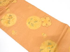 リサイクル　華紋に花唐草模様織り出し名古屋帯